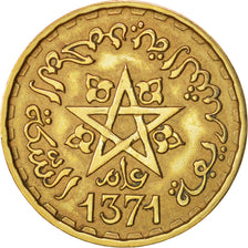 Morocco, Mohammed V, 20 Francs, 1951, Paris, AU(50-53), Aluminum-Bronze, KM:50