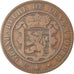 Coin, Luxembourg, William III, 10 Centimes, 1865, Paris, AU(50-53), Bronze