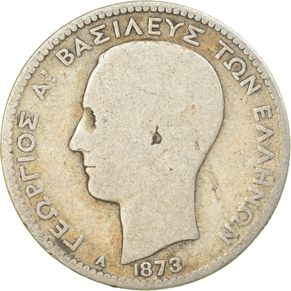 Coin, Greece, George I, Drachma, 1873, Paris, VG(8-10), Silver, KM:38