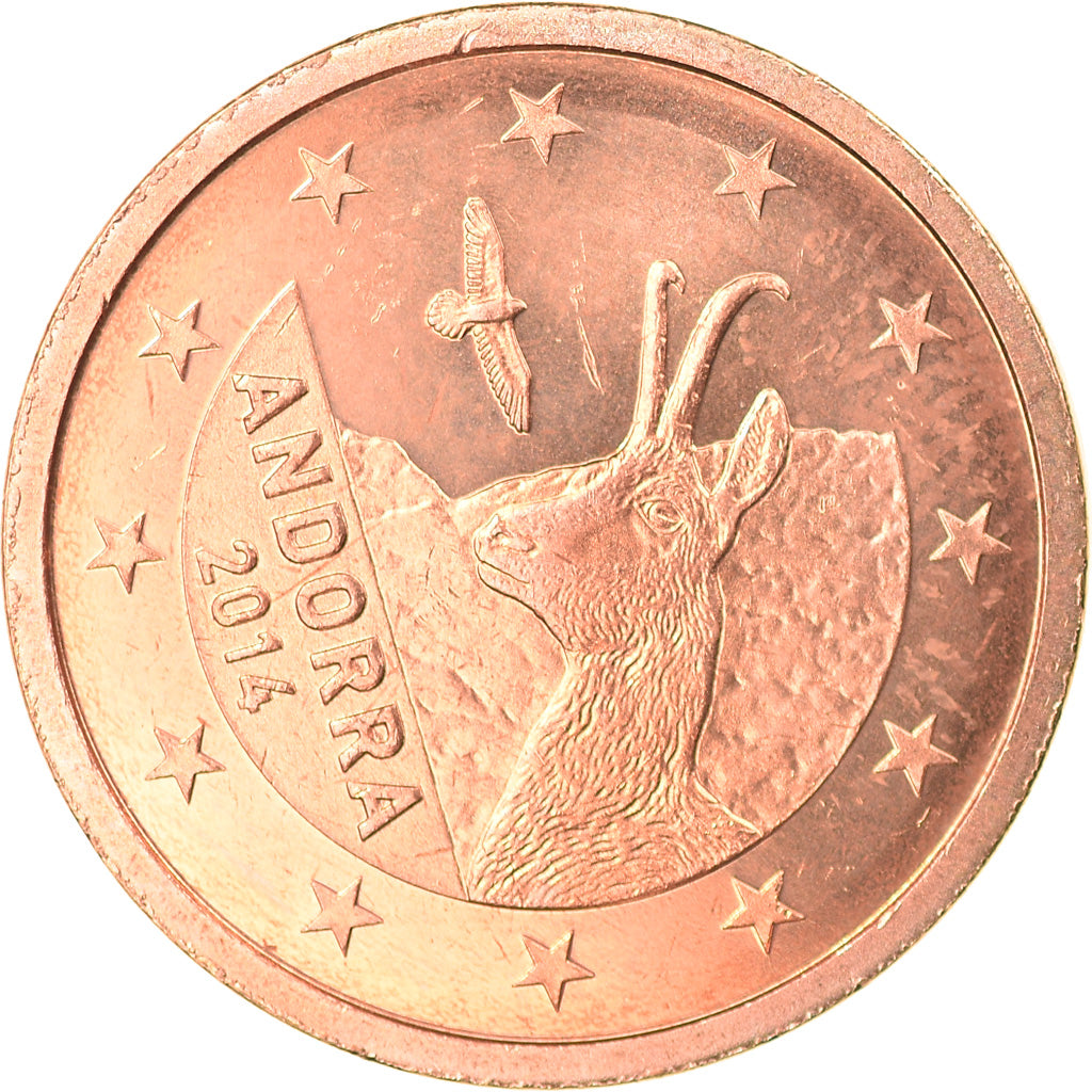 Andorra, 2 Euro Cent, 2014, MS(63), Copper Plated Steel, KM:New