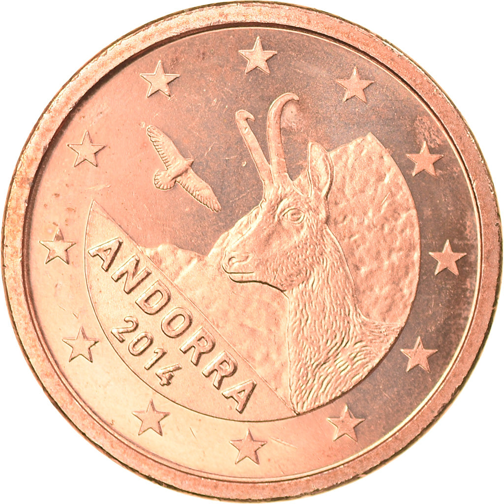Andorra, Euro Cent, 2014, MS(63), Copper Plated Steel, KM:New