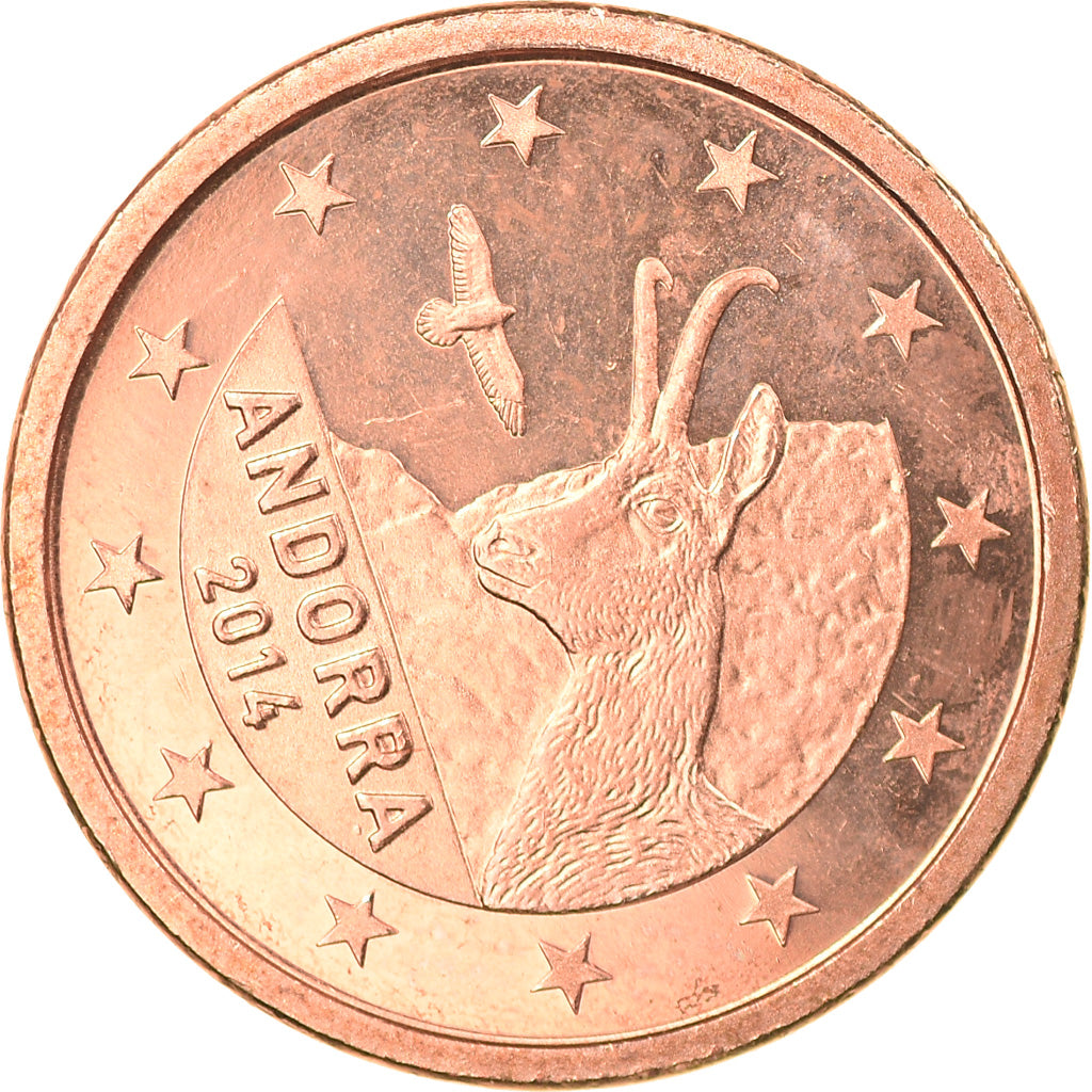 Andorra, Euro Cent, 2014, MS(63), Copper Plated Steel, KM:New