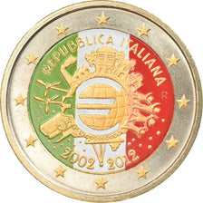 Italy, 2 Euro, 2012, Rome, Colourized, MS(65-70), Bi-Metallic, KM:350
