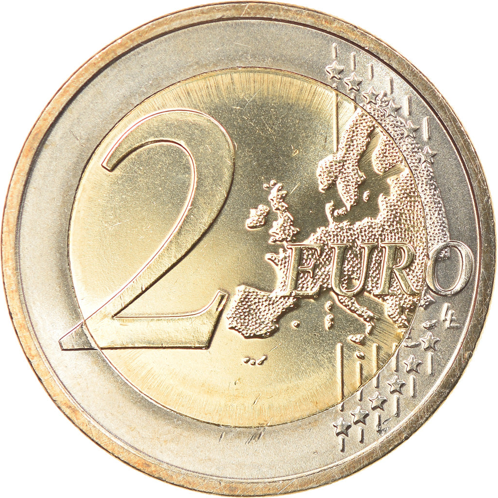 Slovenia, 2 Euro, 10 years euro, 2012, Colourized, MS(65-70), Bi-Metallic