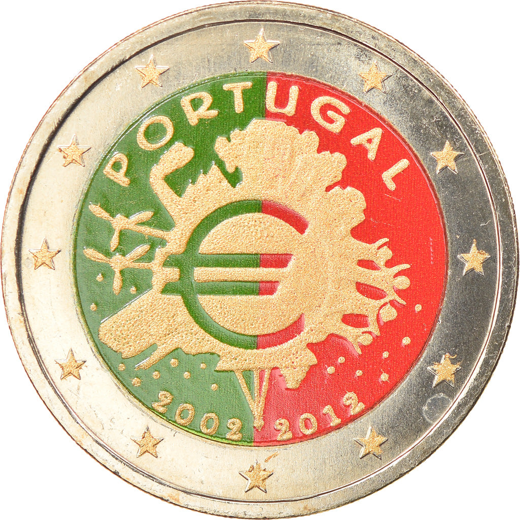 Portogallo, 2 Euro, 2012, Lisbon, Colourized, FDC, Bi-metallico, KM:812