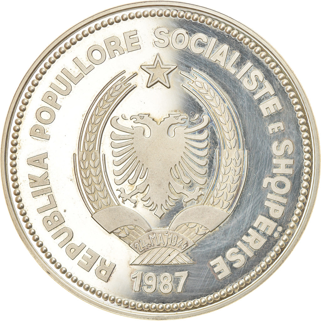 Coin, Albania, 50 Lekë, 1987, BE, MS(65-70), Silver, KM:58