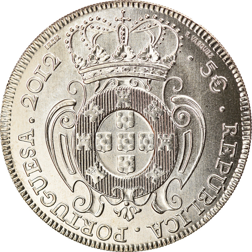 Portogallo, 5 Euro, 2012, Lisbon, SPL, Rame-nichel, KM:817