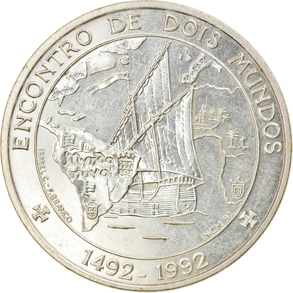 Coin, Portugal, 1000 Escudos, 1992, Lisbon, MS(63), Silver, KM:657