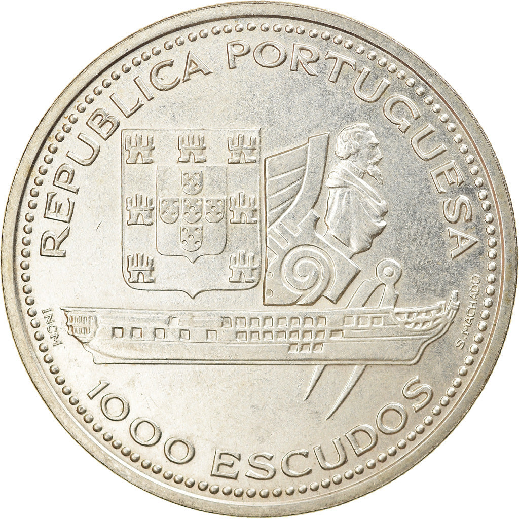 Moneda, Portugal, 1000 Escudos, 1996, SC, Plata, KM:688