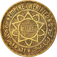Morocco, Mohammed V, 5 Francs, 1945, Paris, EF(40-45), Aluminum-Bronze, KM:43