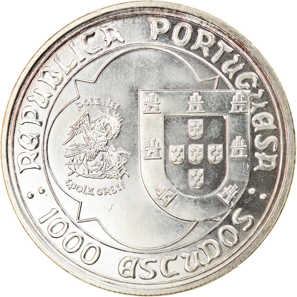 Münze, Portugal, 1000 Escudos, 1995, Lisbon, UNZ, Silber, KM:685