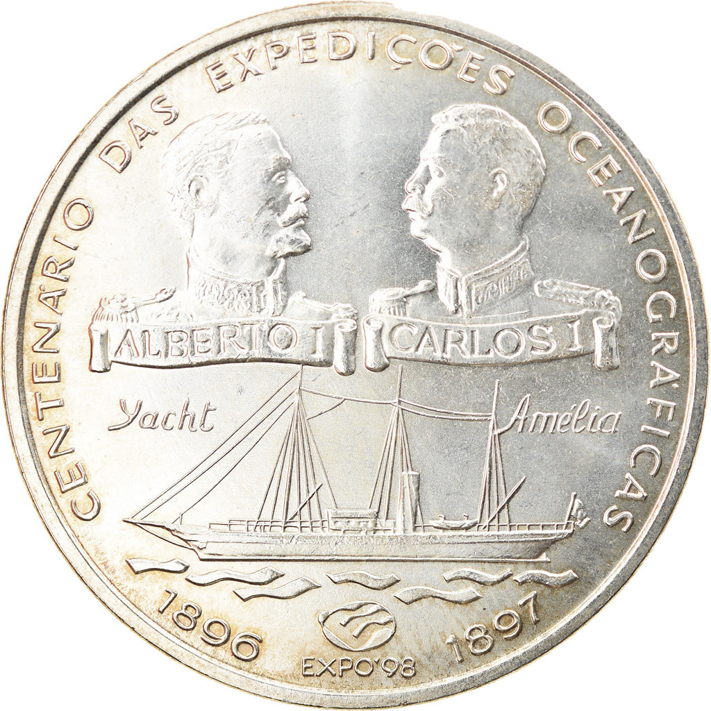 Coin, Portugal, 1000 Escudos, 1997, MS(63), Silver, KM:695