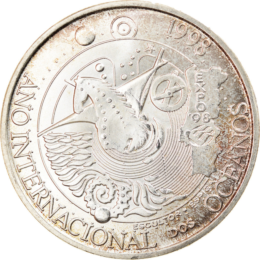 Münze, Portugal, 1000 Escudos, 1998, UNZ, Silber, KM:707