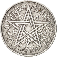 Morocco, Mohammed V, 2 Francs, 1950, Paris, AU(50-53), Aluminum, KM:47