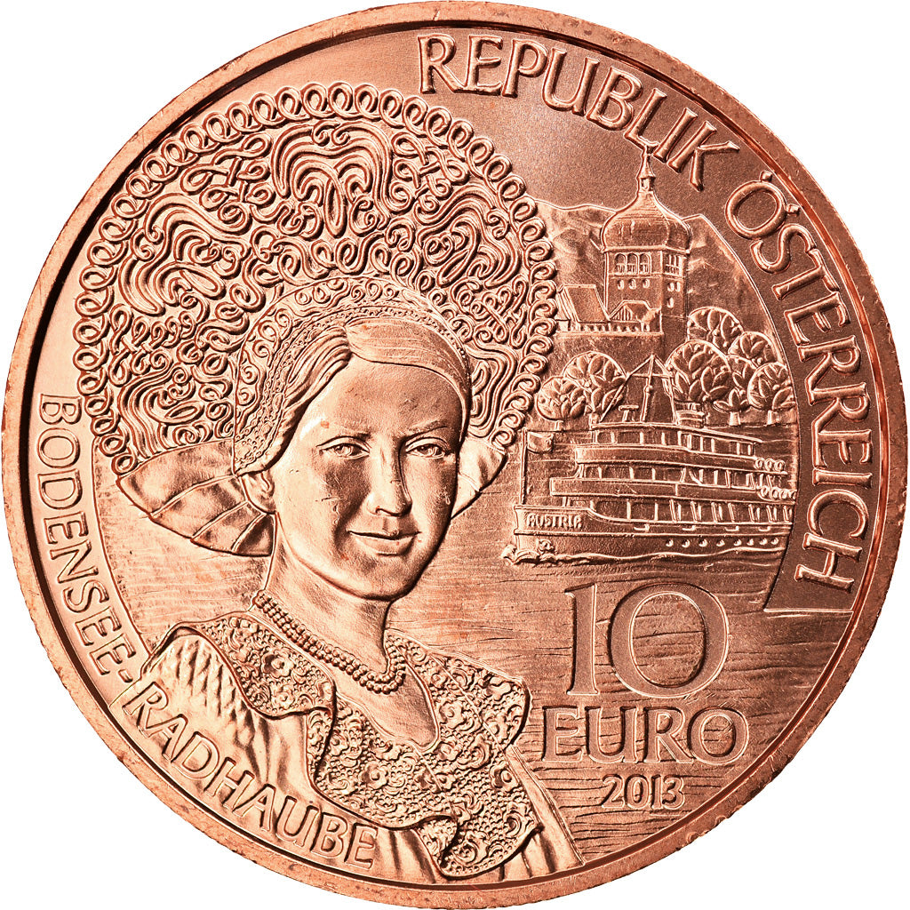 Österreich, 10 Euro, 2013, Vienna, UNZ, Kupfer, KM:3224