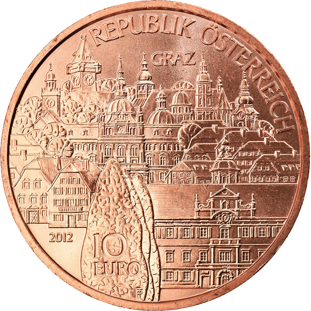 Oostenrijk, 10 Euro, 2012, Vienna, UNC-, Koper, KM:3207