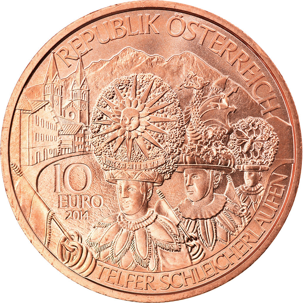 Austria, 10 Euro, 2014, MS(63), Bronze, KM:New