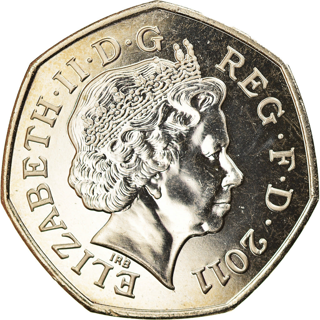 Coin, Great Britain, Elizabeth II, Cycling, 50 Pence, 2011, British Royal Mint