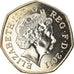Coin, Great Britain, Elizabeth II, Cycling, 50 Pence, 2011, British Royal Mint