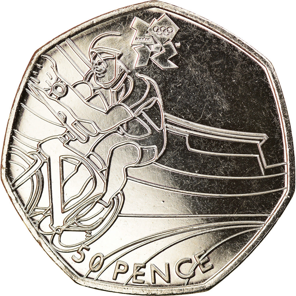 Coin, Great Britain, Elizabeth II, Cycling, 50 Pence, 2011, British Royal Mint