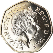 Coin, Great Britain, Elizabeth II, Equestrian, 50 Pence, 2011, British Royal