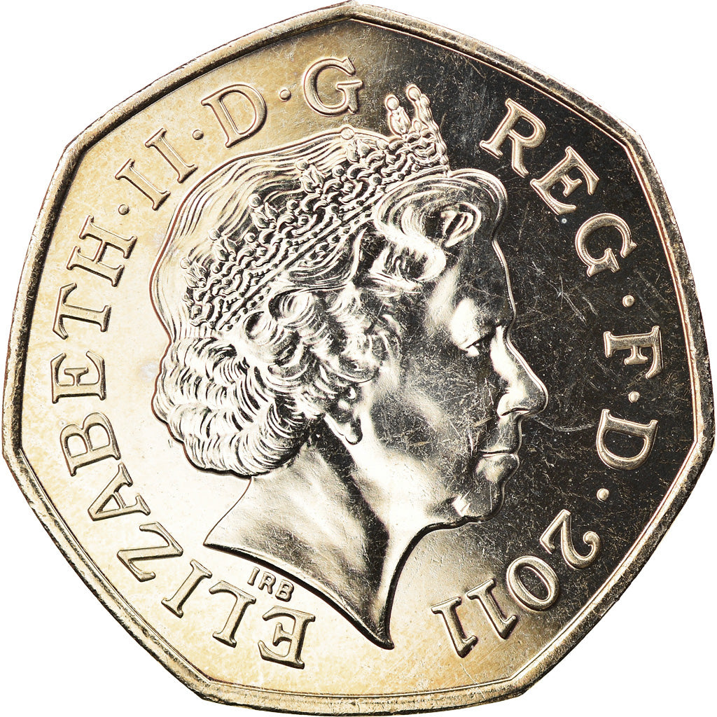 Coin, Great Britain, Elizabeth II, 50 Pence, 2011, British Royal Mint, MS(63)
