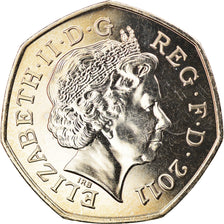 Coin, Great Britain, Elizabeth II, 50 Pence, 2011, British Royal Mint, MS(63)