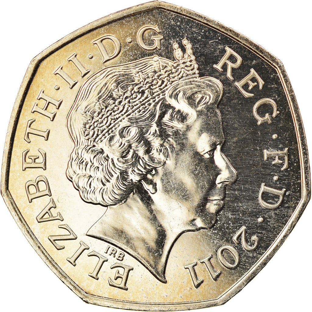 Coin, Great Britain, Elizabeth II, Sailing, 50 Pence, 2011, British Royal Mint