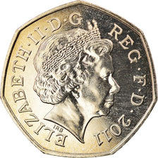 Coin, Great Britain, Elizabeth II, Sailing, 50 Pence, 2011, British Royal Mint