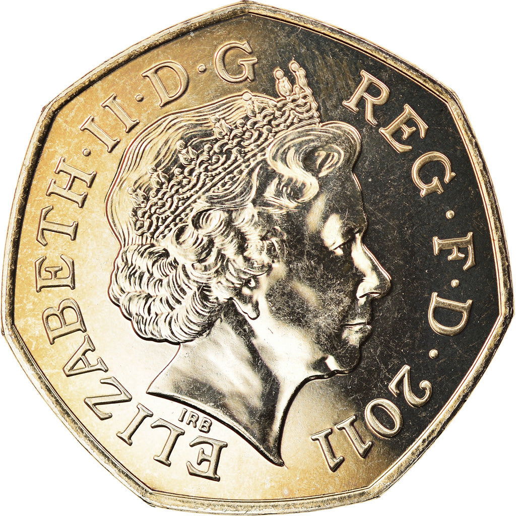 Coin, Great Britain, Elizabeth II, 50 Pence, 2011, British Royal Mint, MS(63)