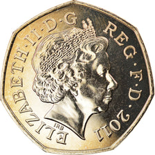 Coin, Great Britain, Elizabeth II, 50 Pence, 2011, British Royal Mint, MS(63)