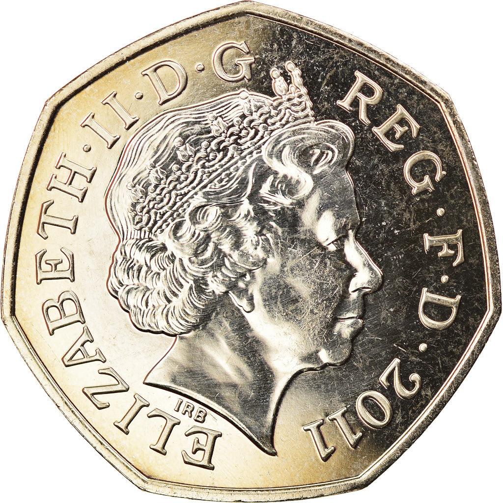 Coin, Great Britain, Elizabeth II, Judo, 50 Pence, 2011, British Royal Mint