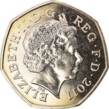 Coin, Great Britain, Elizabeth II, Judo, 50 Pence, 2011, British Royal Mint