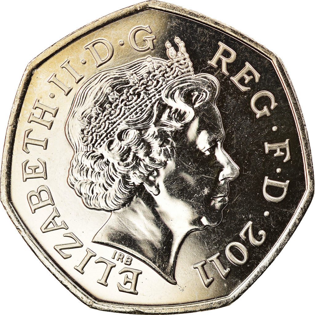 Coin, Great Britain, Elizabeth II, 50 Pence, 2011, British Royal Mint, MS(63)