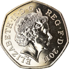 Coin, Great Britain, Elizabeth II, 50 Pence, 2011, British Royal Mint, MS(63)