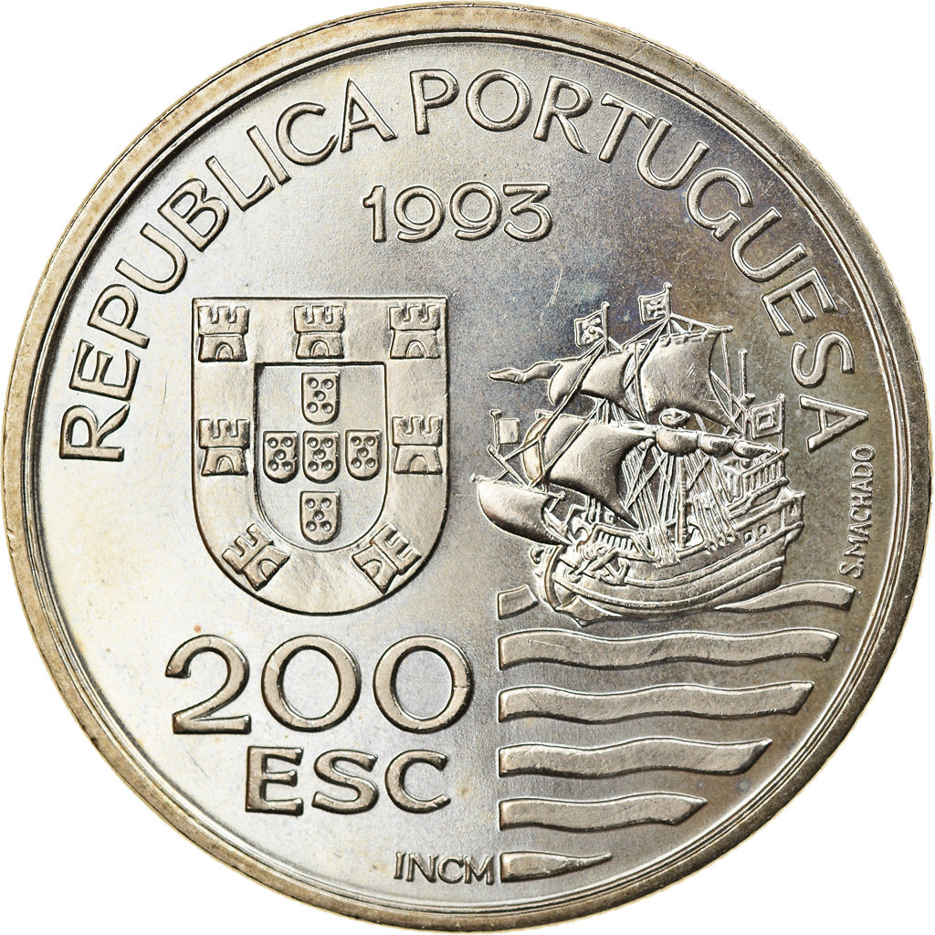 Coin, Portugal, 200 Escudos, 1993, MS(63), Copper-nickel, KM:667