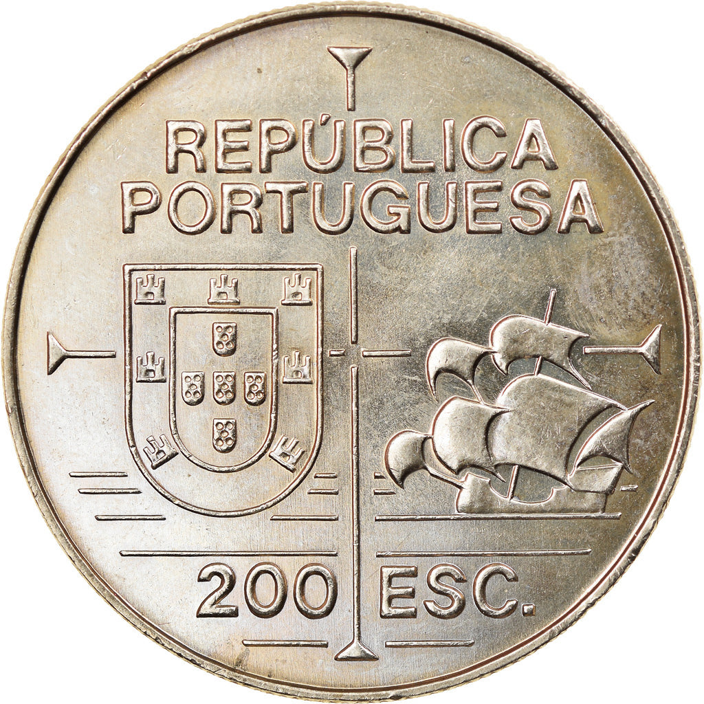 Münze, Portugal, 200 Escudos, 1992, UNZ, Copper-nickel, KM:661