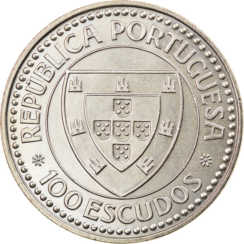 Coin, Portugal, 100 Escudos, 1987, MS(63), Copper-nickel, KM:639