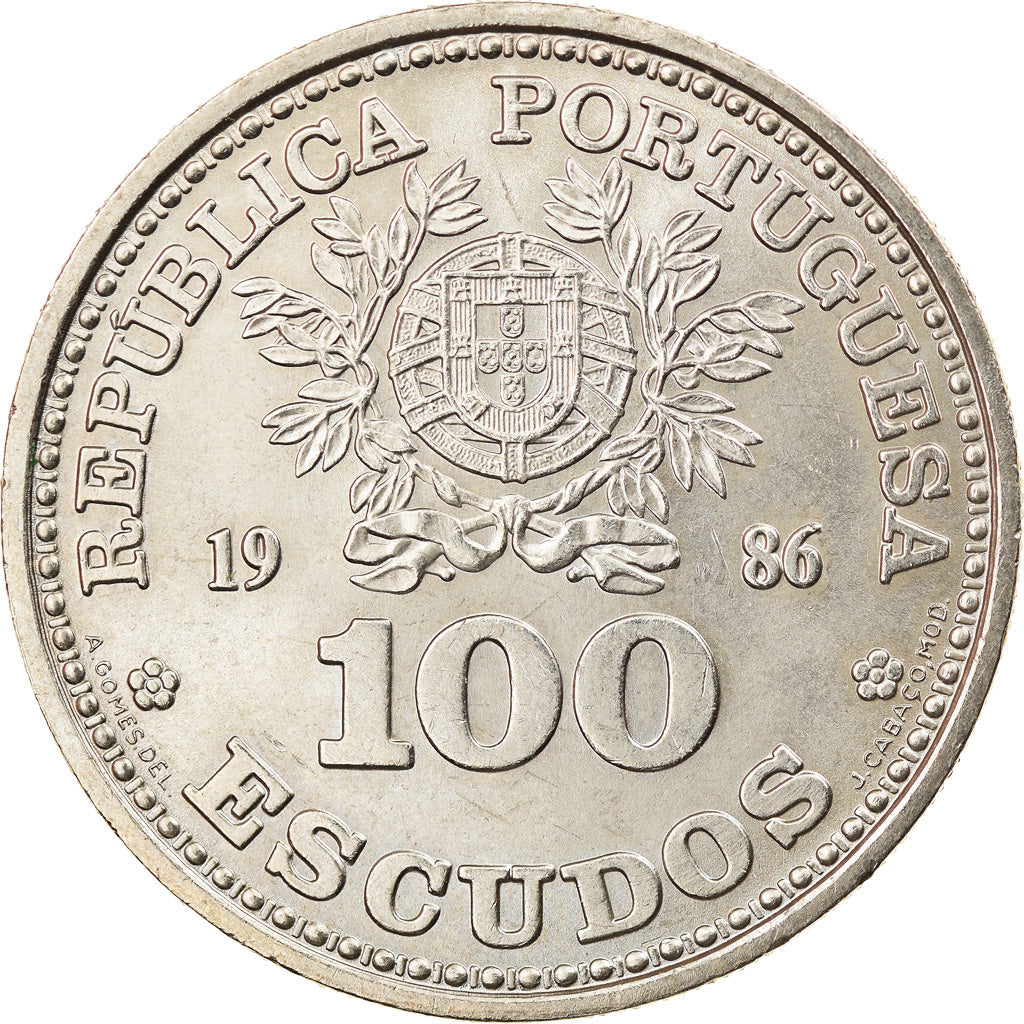 Monnaie, Portugal, 100 Escudos, 1986, SPL, Argent, KM:637a