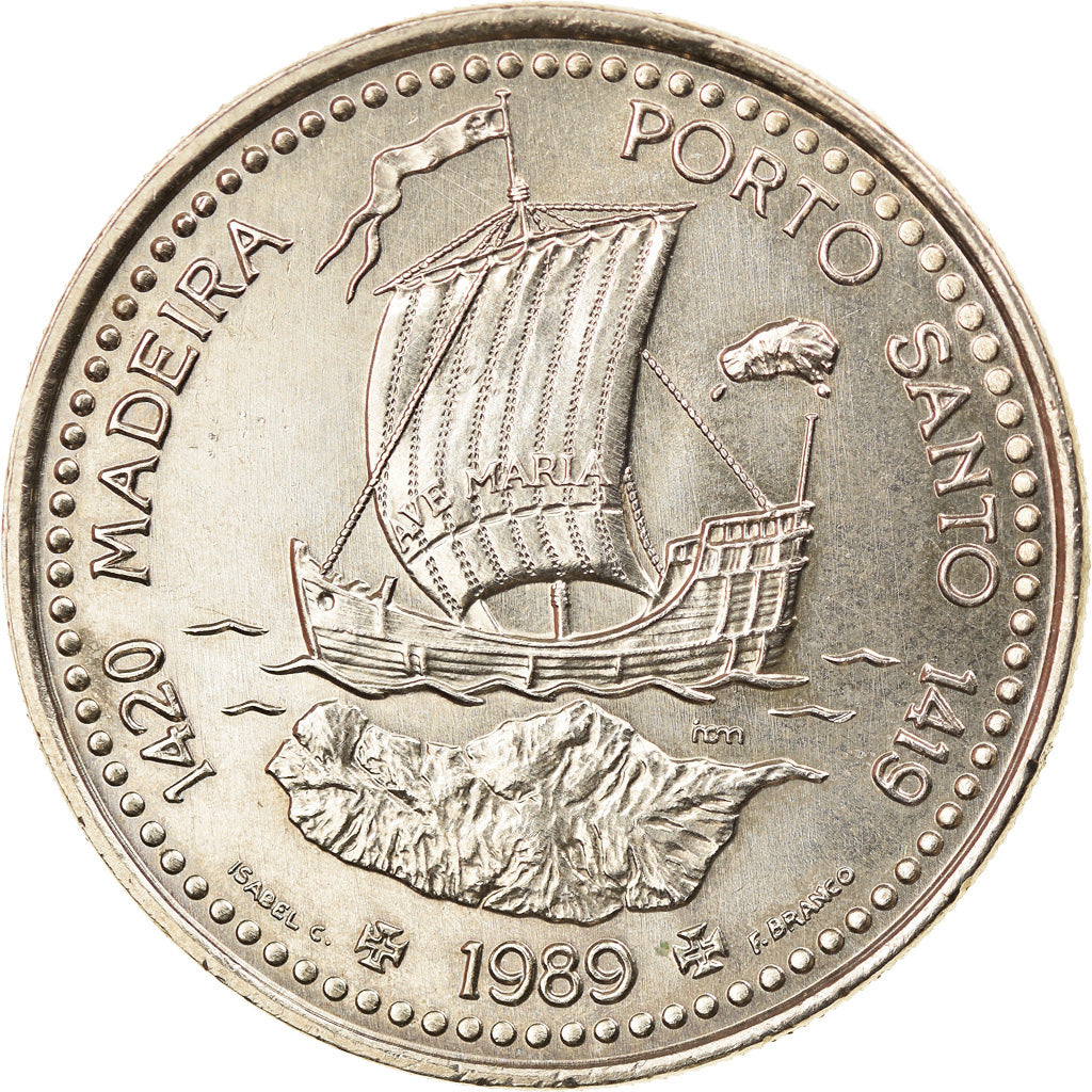 Münze, Portugal, 100 Escudos, 1989, UNZ, Copper-nickel, KM:647