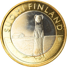 Finland, 5 Euro, L'hermine d'Ostrobotnie, 2015, Vantaa, MS(63), Bi-Metallic