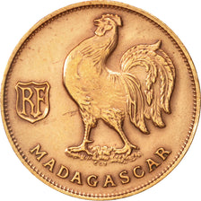 Madagascar, Franc, 1943, Pretoria, AU(50-53), Bronze, KM:2
