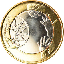 Finlande, 5 Euro, Le basket-ball, 2015, Vantaa, SPL, Bi-Metallic, KM:237