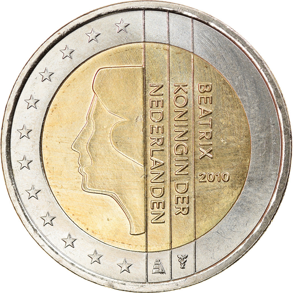 Netherlands, 2 Euro, 2010, Utrecht, MS(63), Bi-Metallic, KM:272