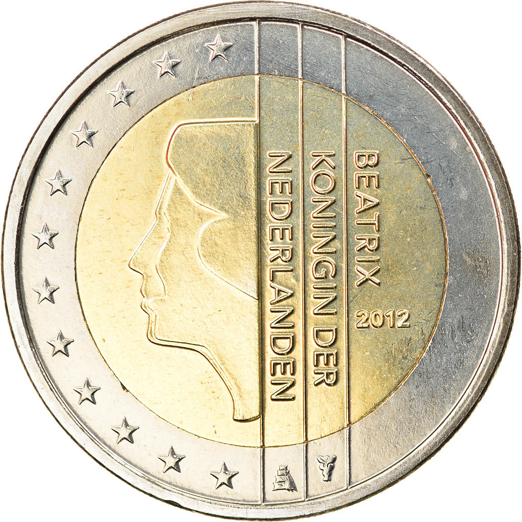 Países Bajos, 2 Euro, 2012, Utrecht, SC, Bimetálico, KM:272