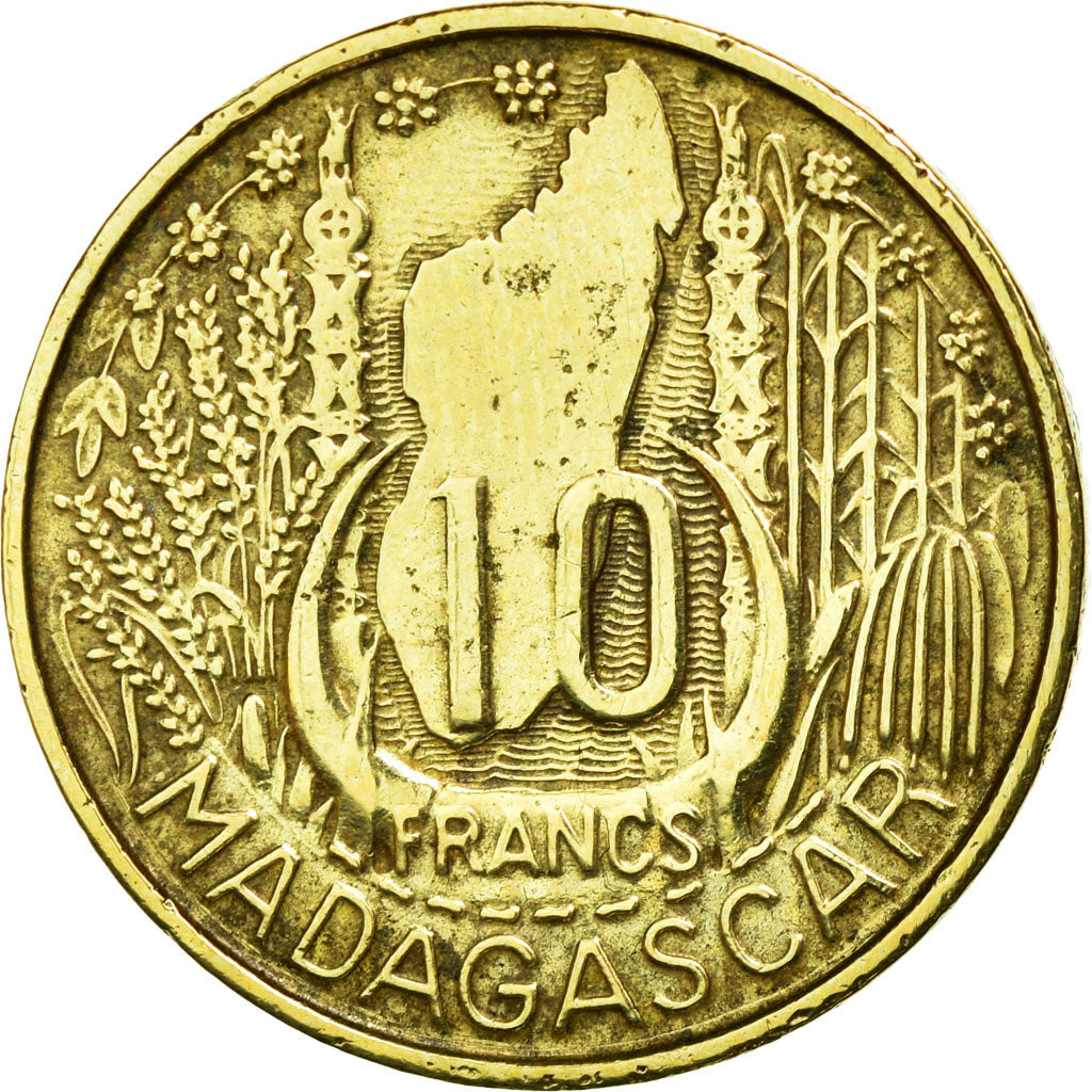 Monnaie, Madagascar, 10 Francs, 1953, Paris, TTB, Aluminum-Bronze, KM:6