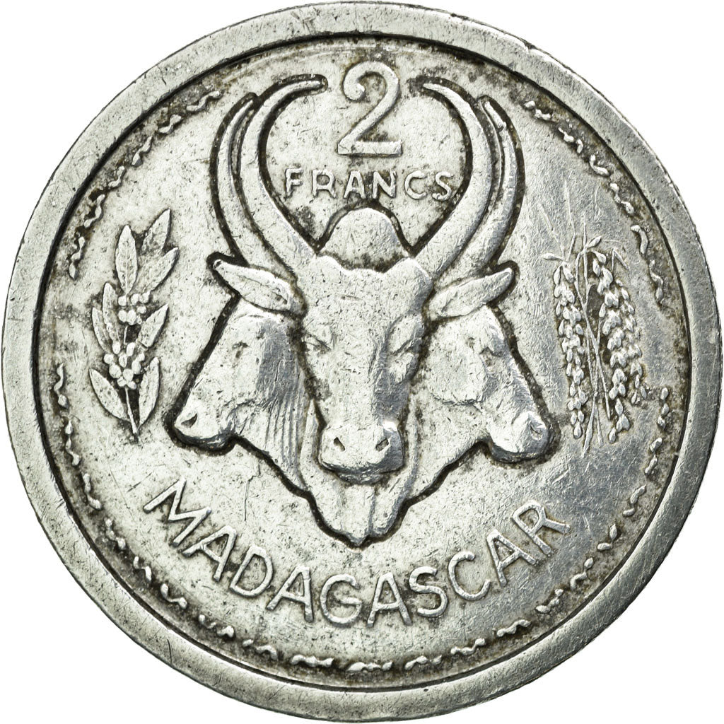 Coin, Madagascar, 2 Francs, 1948, Paris, EF(40-45), Aluminum, KM:4