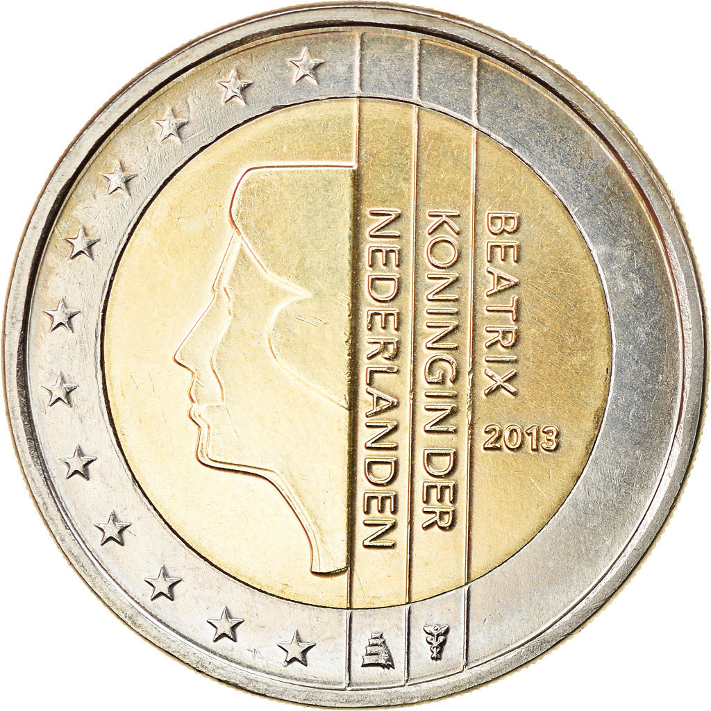 Netherlands, 2 Euro, 2013, Utrecht, AU(50-53), Bi-Metallic, KM:272