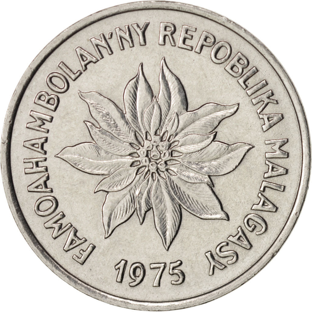 Madagascar, Franc, 1975, Paris, AU(55-58), Stainless Steel, KM:8