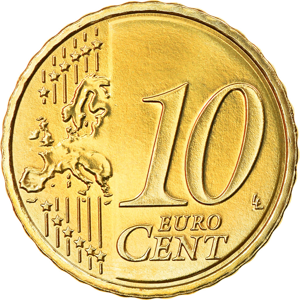 Niederlande, 10 Euro Cent, 2013, Utrecht, UNZ, Messing, KM:268